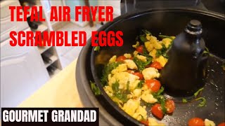 ActifryTefal Air Fryer Scrambled Eggs with Spinach and Tomatoes [upl. by Olivette803]