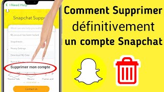 Comment supprimer un compte Snapchat nouveau processusSupprimer définitivement le compte Snapchat [upl. by Atiuqa433]