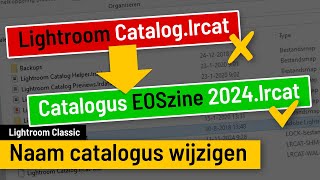 Lightroom Classic  Naam wijzigen van catalogus Dutch [upl. by Roxy]