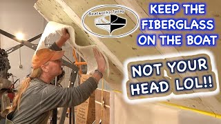 BEST WAYS TO LAY FIBERGLASS UPSIDE DOWN  OVERHEAD DIY [upl. by Ynaffi]