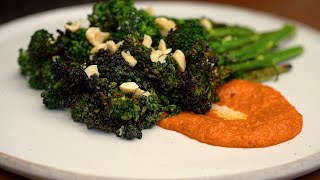 Ep 39 Charred Broccolini with Roasted Chili Sauce from the Wood Fired Oven [upl. by Noland329]