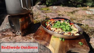 Trangia Triangle Field Test and Cooking  Farmers Omelette a filling meal for camp [upl. by Annodal]