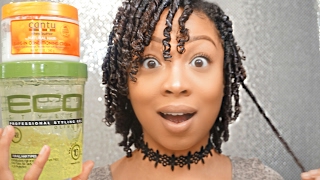 4C NATURAL HAIR vs ECO STYLER GEL AND GORILLA SNOT GEL  GHANAIAN YOUTUBER [upl. by Oiramej]