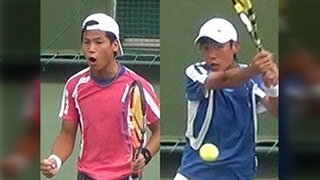 全日本ジュニアテニス選手権12 U16 準決勝 大西賢 VS 福田創楽 [upl. by Nilyam]