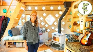 Womans Magical Cob House Built with Earth amp Reclaimed Materials [upl. by Breed]