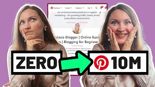 How to Grow on Pinterest from SCRATCH in 2024 📈 I get 10 MILLION Views [upl. by Rimidalv]