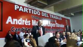 blogdeizquierdacom  Toma protesta y discurso de AMLO como candidato del PT [upl. by Selegna209]