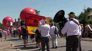 MARCHING BAND in Action at the Tolpuddle Martyrs Festival  UK [upl. by Tremml]