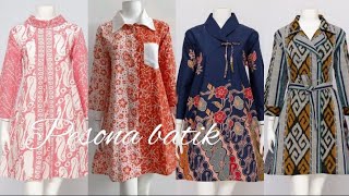 Batik modernMODEL BAJU BATIK WANITA DAN DRESS TENUN TERBARU [upl. by Renrag]