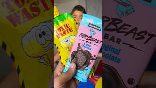 Mr Beast Chocolate 🍫 With a sour drink🍋 shorts candy mrbeast chocolate [upl. by Marty]