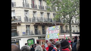 manifestation interprofessionnelle 29 septembre 2022 à Paris [upl. by Cordeelia]