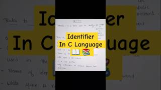 Identifier in C language computerscience shikshacs [upl. by Yroggerg]