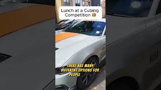 Lunch at a Cubing Competition 🍔 cubing rubikscube puzzle lunch vlog shorts food ukcubing [upl. by Adriene]