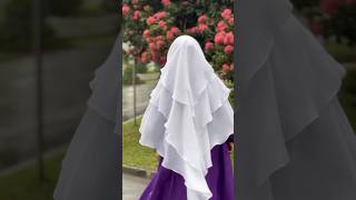 Three layer Khimar By HubbeMariam jilbab youtubeshorts simple easy [upl. by Bonn99]