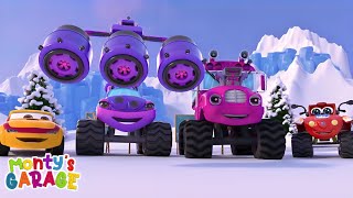 The Vehicle Song  Monster Truck Car amp Bike  Nursery Rhymes For Kids  Monty’s Garage [upl. by Anehc]