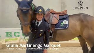 Giulia Martinengo Marquet wins Selleria Equipe class n 3 at Jumping Verona [upl. by Atiekan]