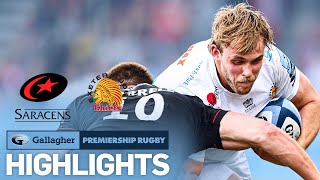 Saracens v Exeter  HIGHLIGHTS  Farrell Stars in Comeback  Gallagher Premiership 202122 [upl. by Nanreh316]