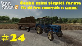 LISOVÁNÍ A PRODEJ SLÁMY 2  MLÁCENÍ ŽITA  Česká mini slepičí farma I FS19 se seasons módem 24 [upl. by Aihsyn426]