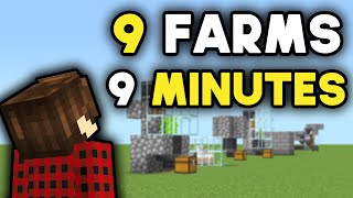 9 Minecraft Bedrock Farms in 9 Minutes [upl. by Bostow612]