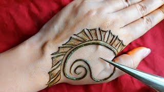 New shaded back hand mehndi design  easy stylish mehndi design  simple arabic mehndi design [upl. by Hedberg907]