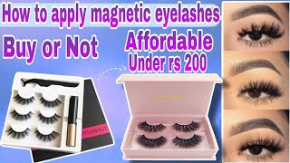 How to apply magnetic eyelashes  Full ReviewDemo Meesho magneticeyelashes reviewvideo shorts [upl. by Ylen]