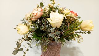 Tutoriales y tips básicos de floristería para principiantes Arreglo floral redondo silvestre [upl. by Lellih]