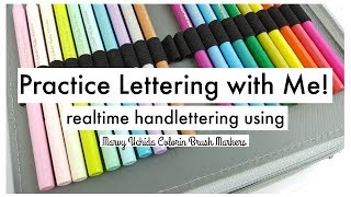 Hand Lettering Drills Alphabet amp Practice in Realtime and sped up  How to Handletter [upl. by Aicelet16]