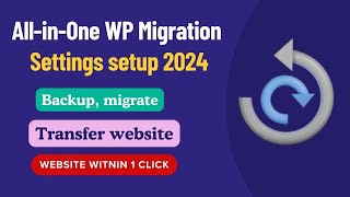 How to migrate WordPress website using all in one wp migration All in one wp migration plugin 2024 [upl. by Gilroy]