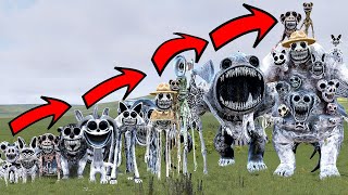 NEW ALL ZOONOMALY MONSTERS SIZE COMPARISON In Garrys Mod [upl. by Roath]