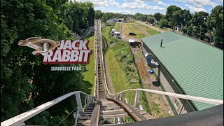 Jack Rabbit POV  Seabreeze Amusement Park  104 YearOld Roller Coaster [upl. by Otnas694]