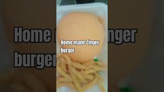 Home made zinger burger recipe recipe viral viralvideo biryani [upl. by Nnairrehs]