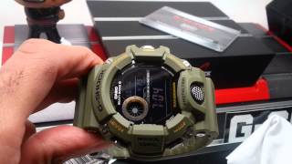 Gshock THROUGH review Rangeman GW94003CR unboxing features [upl. by Zindman]