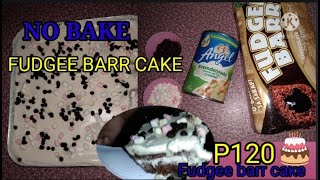 No Bake Cake Fudgee bar cake 120 pesos my cake kana [upl. by Thesda965]