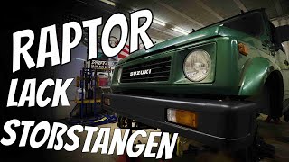 RAPTOR Lackierung der Stoßstangen  TOP ERGEBNIS  SUZUKI SAMURAI  JDM amp DIRT [upl. by Ollayos]