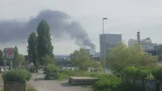 Brand in einer Lagerhalle in CH4106 Therwil BL Basel Switzerland 12 04 2024 Fire in a warehouse [upl. by Jess374]