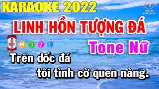 Linh Hồn Tượng Đá Karaoke Tone Nữ Nhạc Sống  Trọng Hiếu [upl. by Acenahs]