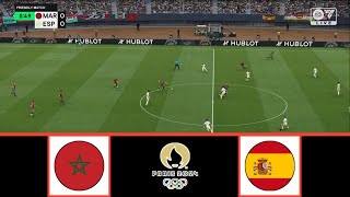 MOROCCO U23 VS SPAIN U23  OLYMPICS 2024  SEMIFINAL  FOOTBALL LIFE 2024 [upl. by Leesa]