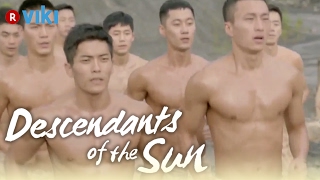 Descendants of the Sun  EP3  Shirtless Soldier Morning Workout Eng Sub [upl. by Lesli]