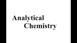 Analytical Chemistry what does analytical chemistry mean [upl. by Samid]