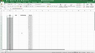 Excel Kalenderwoche aus Datum berechnen [upl. by Jarib]