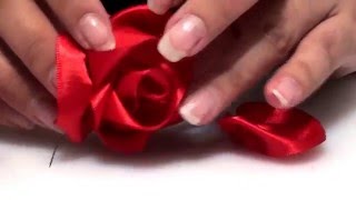 DIY passo a passo dessa Linda flor de tecido Rosa Tutorial Aprenda a fazer [upl. by Eletnahs]