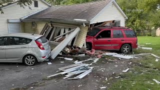 Man narrowly escapes injury when SUV crashes into his home [upl. by Sinnej470]