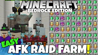 Minecraft Bedrock EASY AFK RAID FARM Upgraded V7 Pillager Outpost Farm MCPE Xbox PC PS5 [upl. by Nylla]