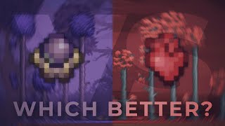 Corruption vs Crimson Comparison Which One Is Better  Terraria 1449 [upl. by Assilram857]