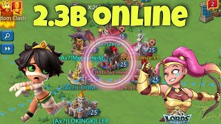 Lords Mobile  Big online targets over 2b might Destroying them on KVK with DOM account [upl. by Goodrow]