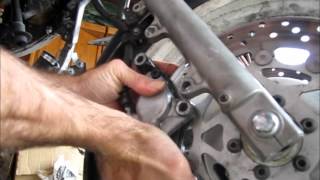 FZR600 Front Wheel Removal How To  With Busted Knuckle Carnage [upl. by Zailer]