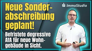 SonderAfA Wohnungsbau Ab Baubeginn 01102023 winkt eine degressive AfA von sechs Prozent [upl. by Terrijo]