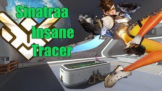 Tracer Gameplay  Sinatraa Insane Tracer  Pro Overwatch Season 15 [upl. by Eciuqram]