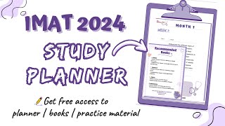 IMAT 2024 Study planner  BOOKS amp Practice Material 📝 [upl. by Aufmann900]