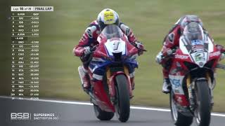 2024 Bennetts British Superbikes Snetterton Race 3 final lap [upl. by Cirri955]